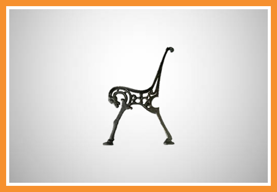 Pé de banco em ferro fundido