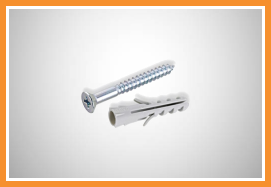 Parafuso fenda com bucha