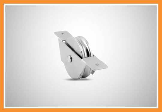 Roldana com caixa aberta para ferro redondo