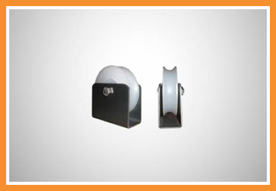 Roldana de nylon com caixa para ferro redondo