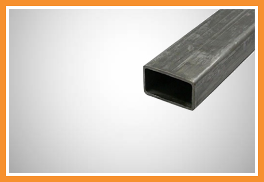 Tubo retangular preto 80 x 40